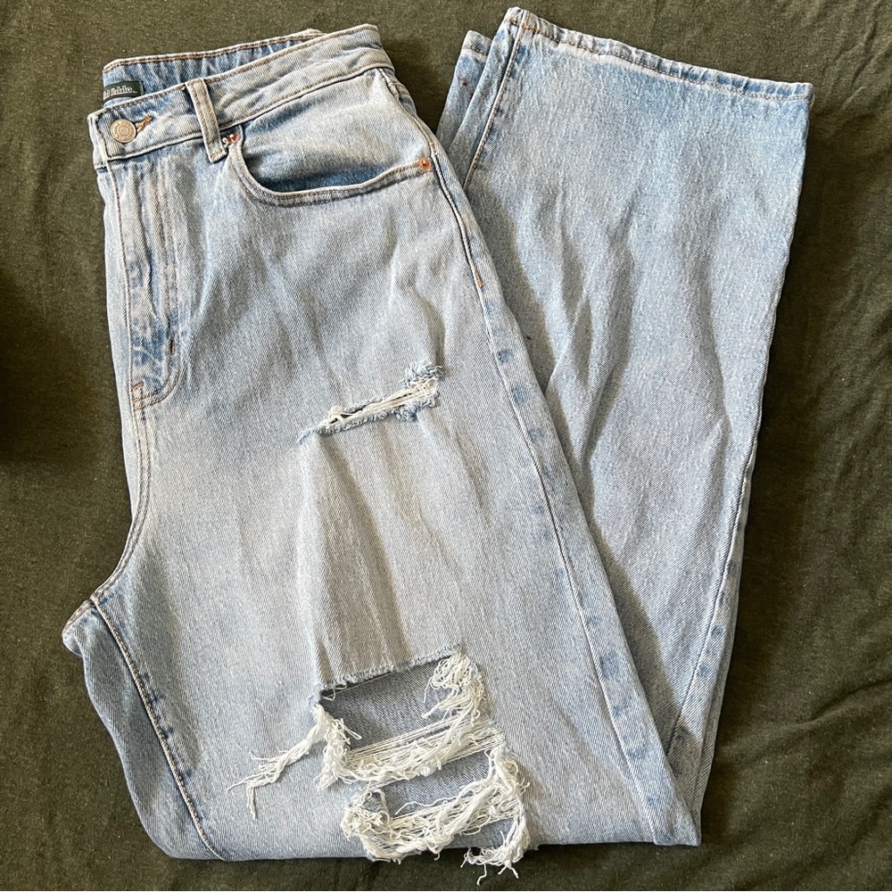 Wild Fable Light Blue Ripped Flare Jeans
